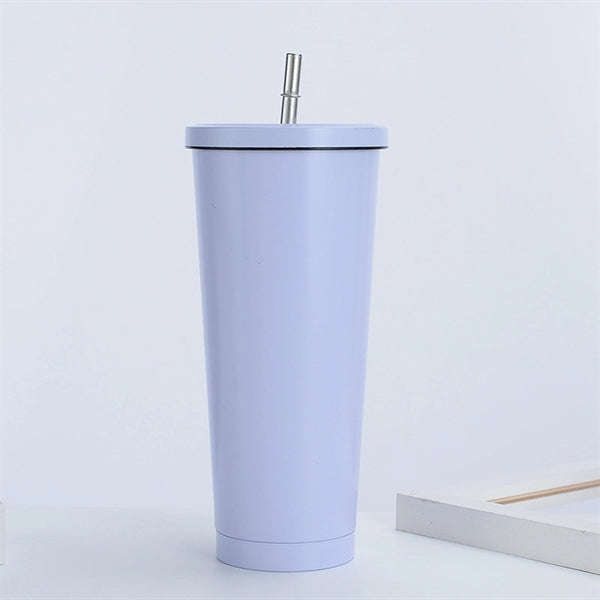 Coffee Tumbler with Lid and Straw