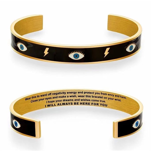Enamel Style 304 Stainless Steel Cuff Bangles
