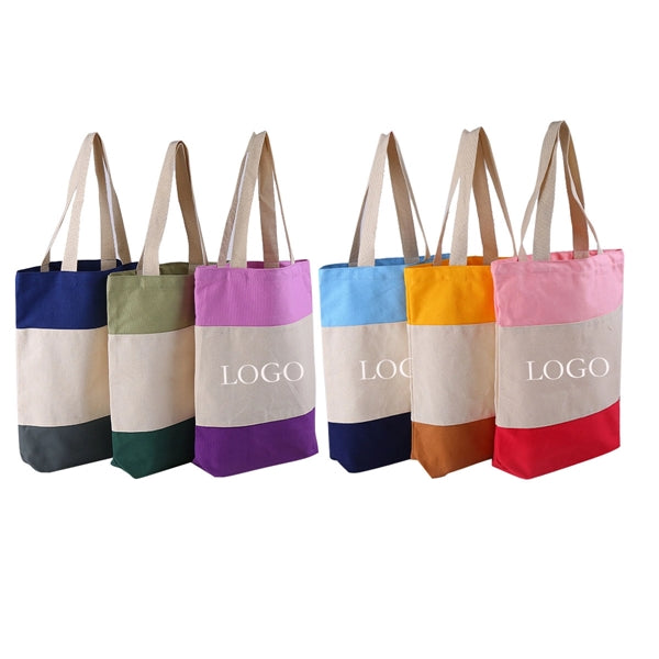Canvas Stripes Book Tote Bag