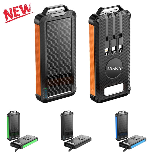 ! Wireless Solar Power Charger Built-in Cable