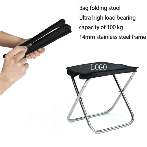 Outdoor Stainless Steel Handbag Folding Stool