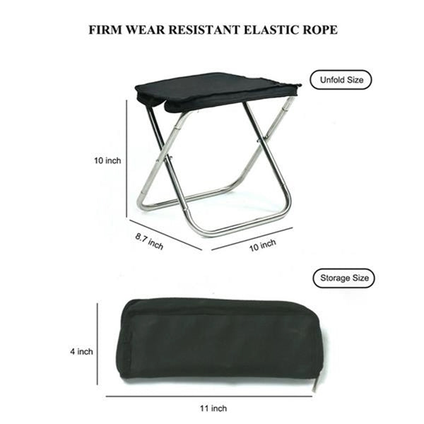 Outdoor Stainless Steel Handbag Folding Stool