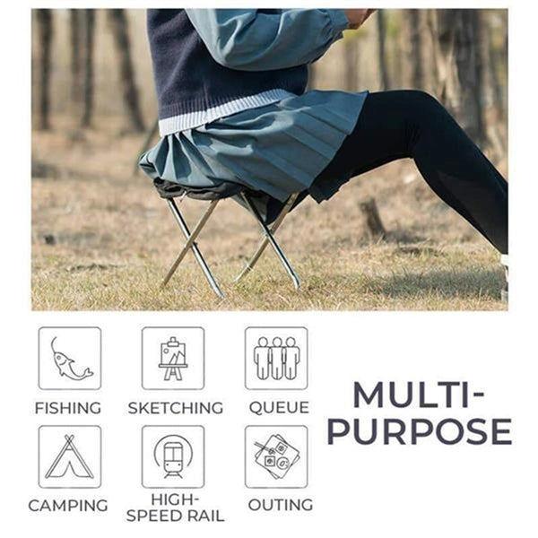 Outdoor Stainless Steel Handbag Folding Stool
