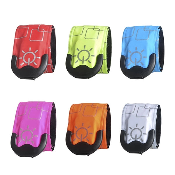 Print Reflective Armband Rechargeable Flashing Slap Bracelet