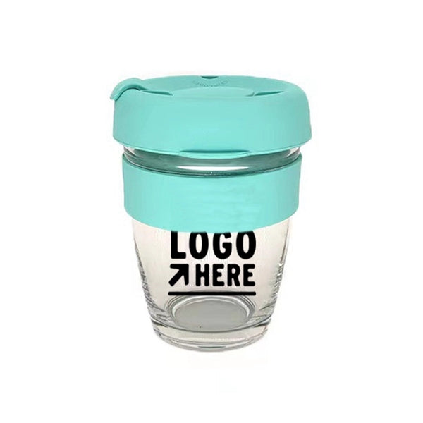 Glass Coffee Cup with Cork Band 15 oz