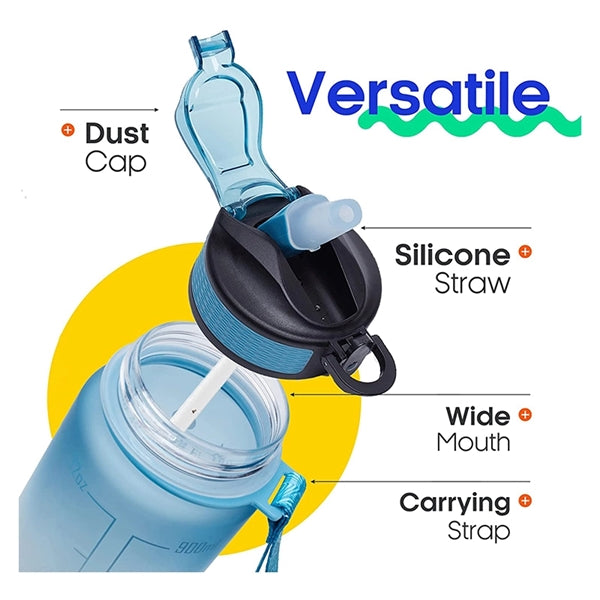 Gradient Frosted Motivational Water Bottle