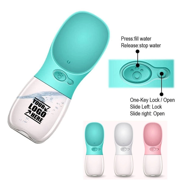 Leak Proof Portable Dog Water Bottle With Drinking Feeder