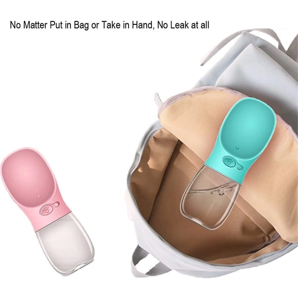 Leak Proof Portable Dog Water Bottle With Drinking Feeder