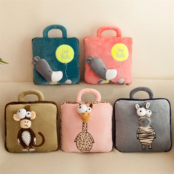 Cartoon air conditioner pillow dual-purpose foldable