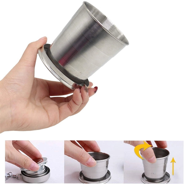 Stainless Steel 240ML Foldable Cup