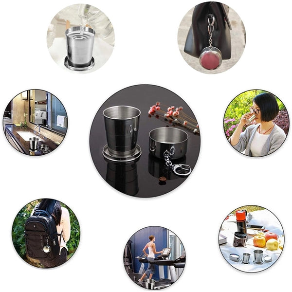 Stainless Steel 240ML Foldable Cup