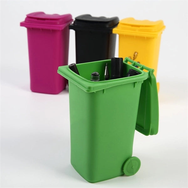 Mini Desktop Trash Pen Holder