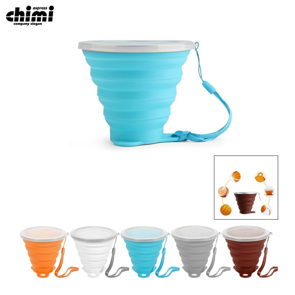 Collapsible Sports Bottle Silicone Folding Travel Cup