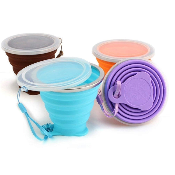 Collapsible Sports Bottle Silicone Folding Travel Cup