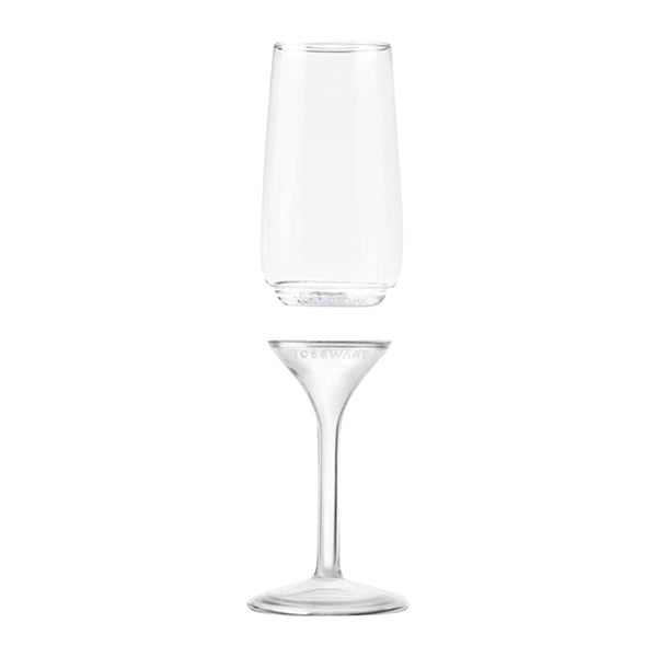 6 oz. Stemmed Plastic Champagne Flute (Detachable)