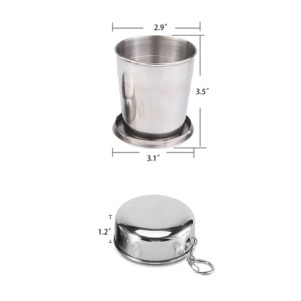 8.5oz Camping Folding Cup Outdoor Travel Mug