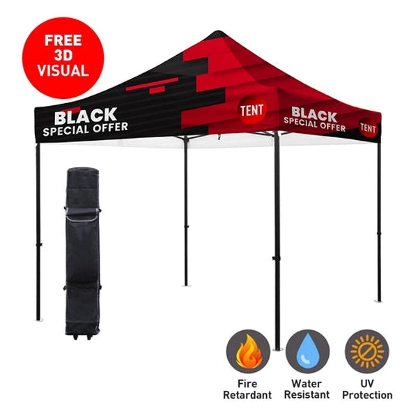Premium Aluminum (Black)10' Tent Kit (Dye-Sublimation) 17"