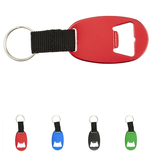 Oval Beer Bottle Opener Keychain