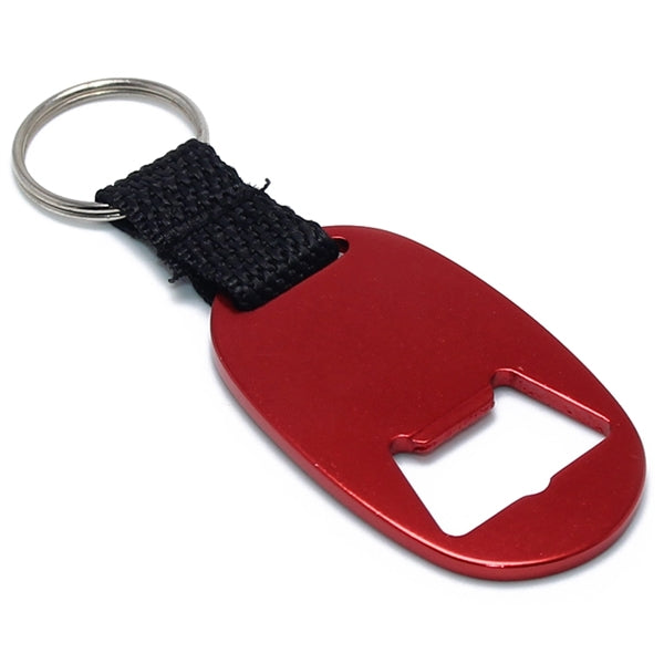 Oval Beer Bottle Opener Keychain