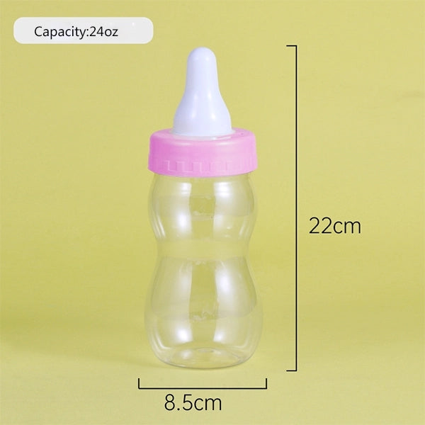 24oz PET Plastic Baby Milk Bottle Shaped Coin Bank