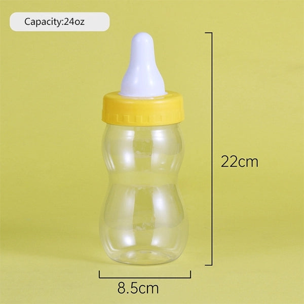 24oz PET Plastic Baby Milk Bottle Shaped Coin Bank