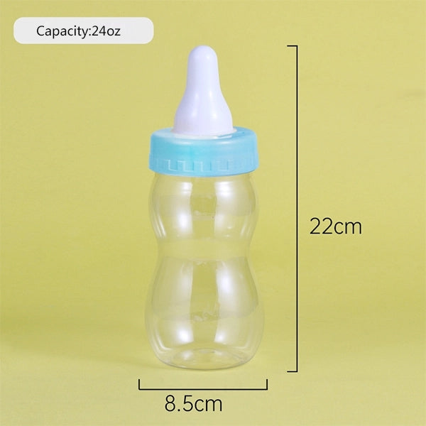 24oz PET Plastic Baby Milk Bottle Shaped Coin Bank