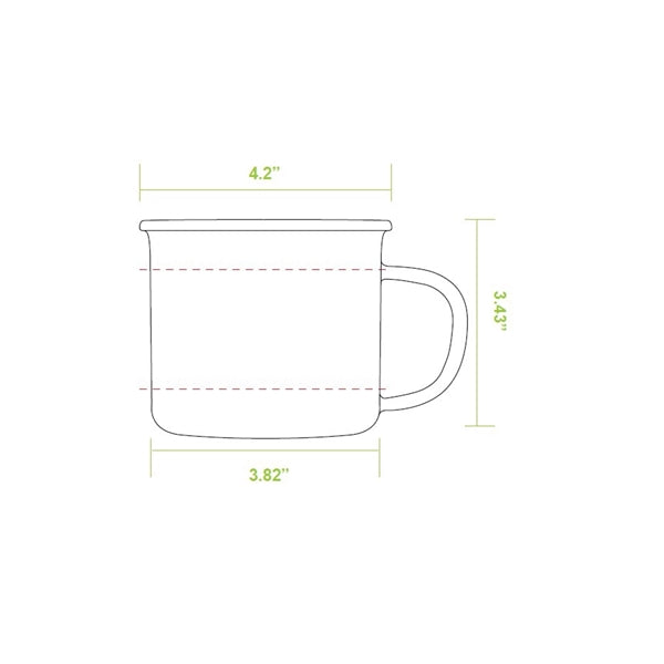 Imari 16OZ Speckled Enamel Mug With Stainless Steel Rim