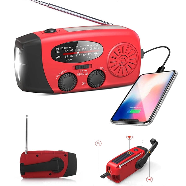 2000Mah Solar Hand Crank Weather Emergency Radio