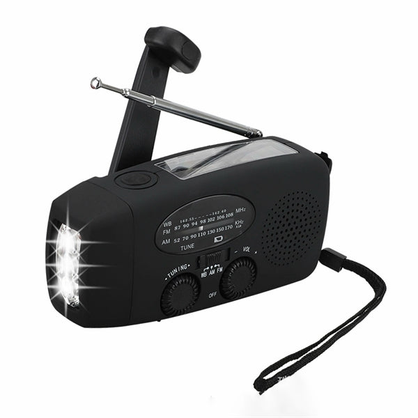 2000Mah Solar Hand Crank Weather Emergency Radio