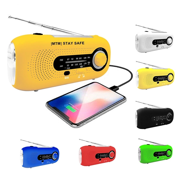 2000Mah Solar Hand Crank Weather Emergency Radio