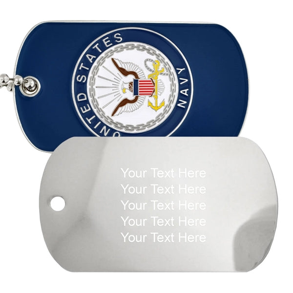 Officially Licensed U.S. Navy Dog Tag - Engravable