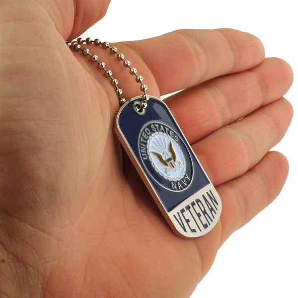 Officially Licensed U.S. Navy Veteran Dog Tag - Engravable