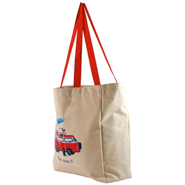 Full Side Gusset Cotton Tote, with Poly Handles & Liner