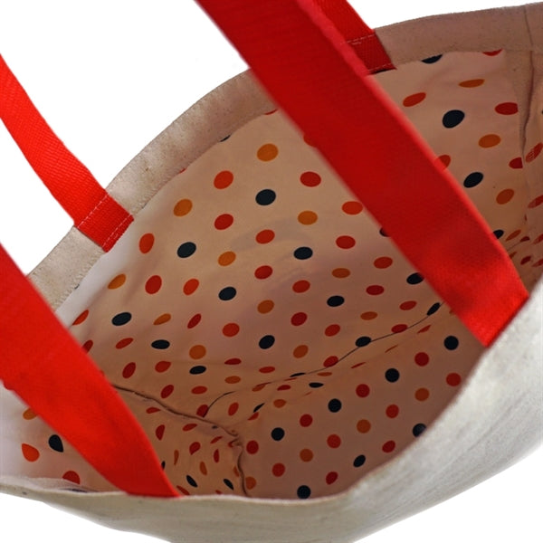 Full Side Gusset Cotton Tote, with Poly Handles & Liner