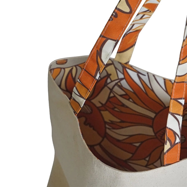 Bottom Gusset Cotton Tote, with Sublimated Handles & Liner