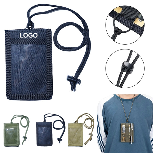 Tactical ID Card Badge Holder With Lanyard