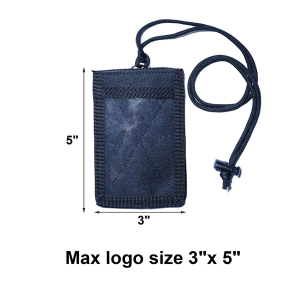 Tactical ID Card Badge Holder With Lanyard