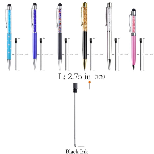 2.75'' Standard D1 Remove Black Hat Ballpoint Pen Refills
