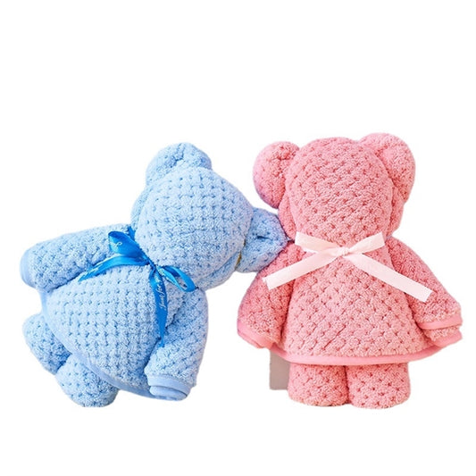 Cute Bear Shaped Plaid Towels