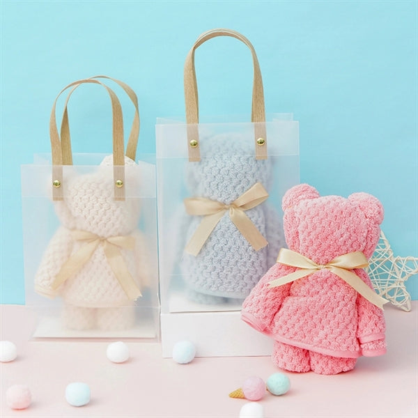 Cute Bear Shaped Plaid Towels
