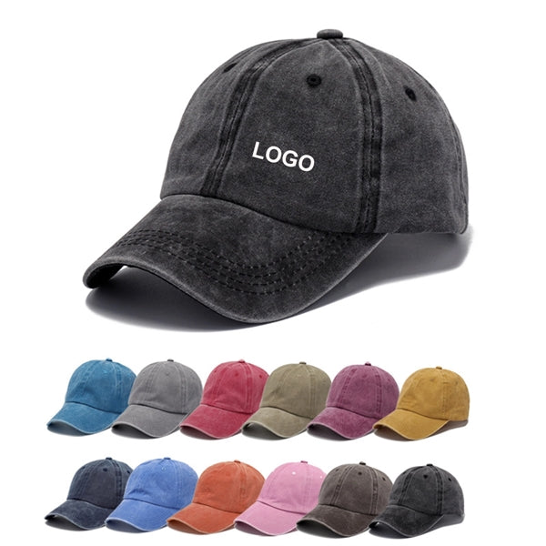 Washed Denim Baseball Hat