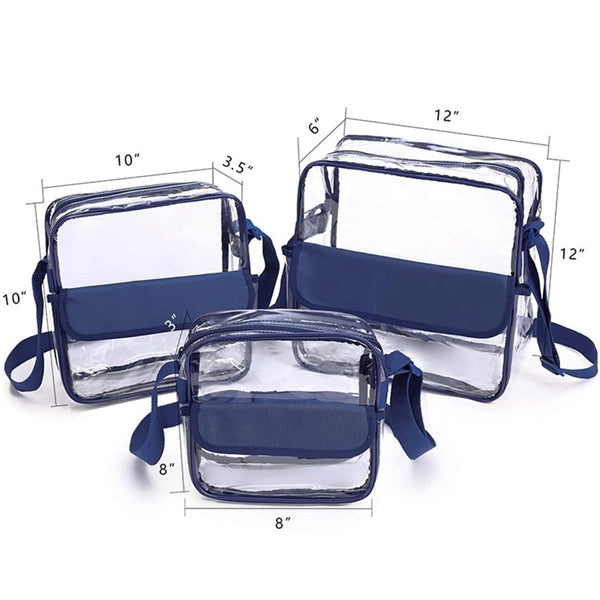 Clear Purse Stadium Approved Cross-Body Shoulder Bag
