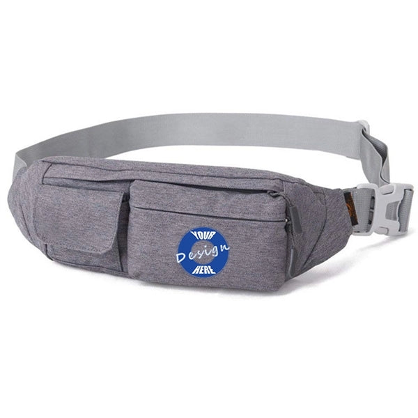2-Pocket Blue Fanny Pack Hip Bag