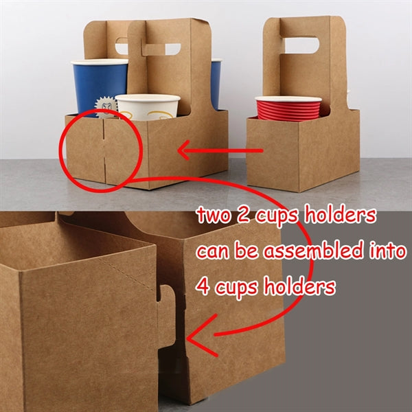 Assembled Kraft Paper Cup Holder
