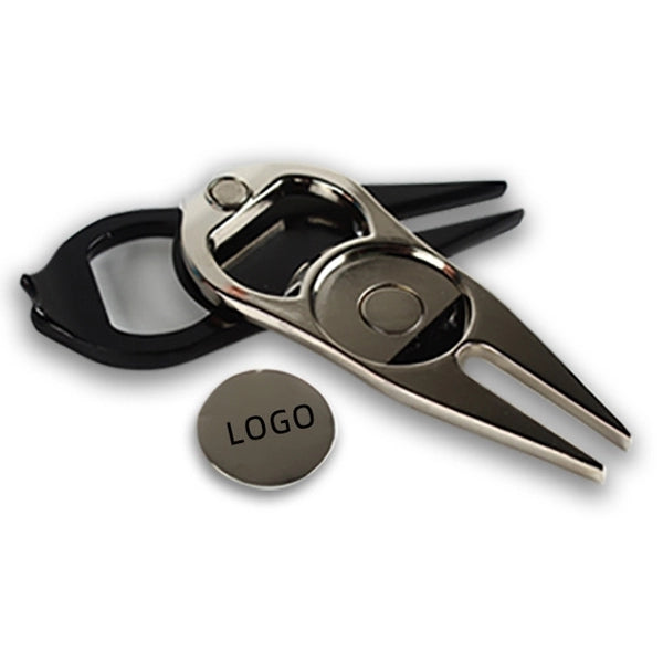 Golf Divot Repair Tool w/ Removable Marker & Bottle Opener