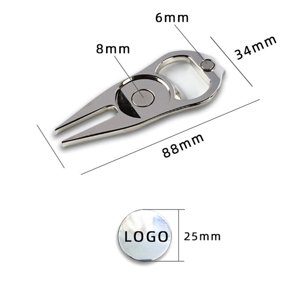 Golf Divot Repair Tool w/ Removable Marker & Bottle Opener