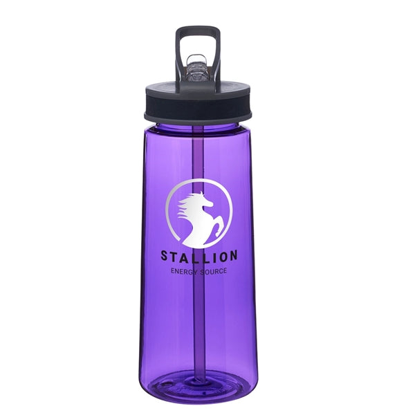 22 oz. Jog Sports Water Bottle (2 Color Imprint)