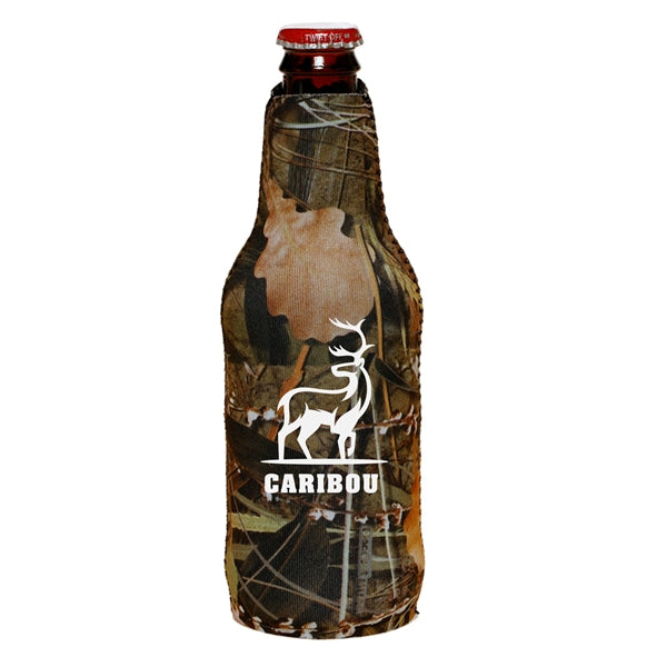Neoprene Zipper Beer Bottle Cooler (1 Color Imprint)