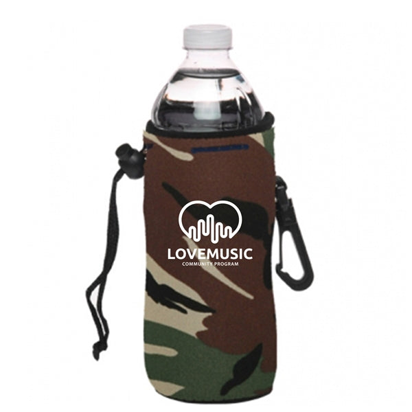Neoprene Drawstring Bottle Cooler (1 Color Imprint)