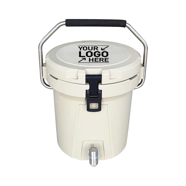 Rotomolded Plastic 2 Gallon Ice Chest Cooler Stool,White